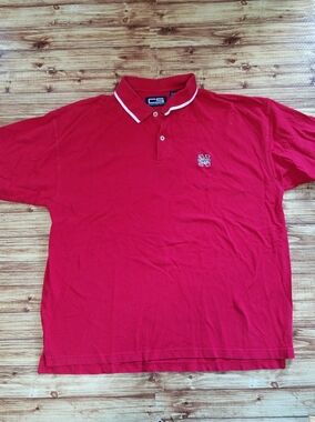 Vintage 90s Crable Sportswear Nebraska Huskers NCAA Polo Shirt Men's XL Red